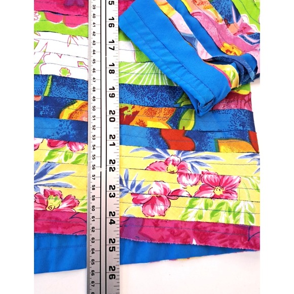 Patchwork Cut & Sew Button Down Jacket Womens XL‎ Bright Festive Floral Cottage - Picture 10 of 12
